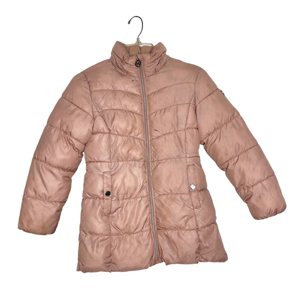 Michael Kors Big Girls Stadium Puffer Jacket Size 10-12 Blush Pink‎ - No  Hood